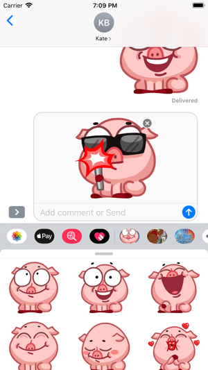 Cute Pig Stickers HD(圖3)-速報App