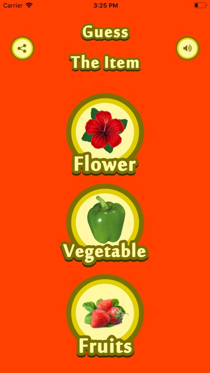 Guess Fruit Flower Vegetable