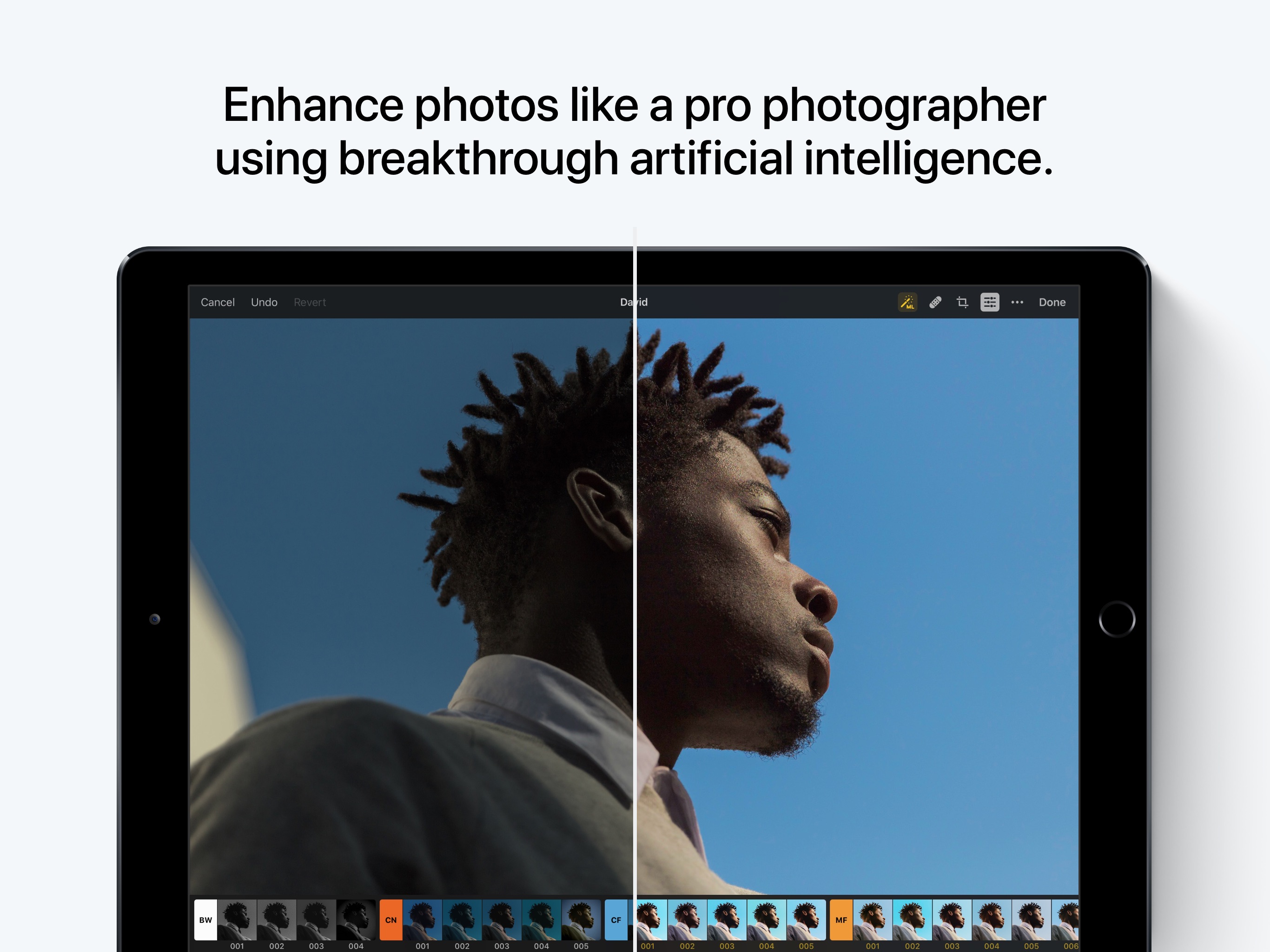 Screenshot do app Pixelmator Photo: Pro Editor