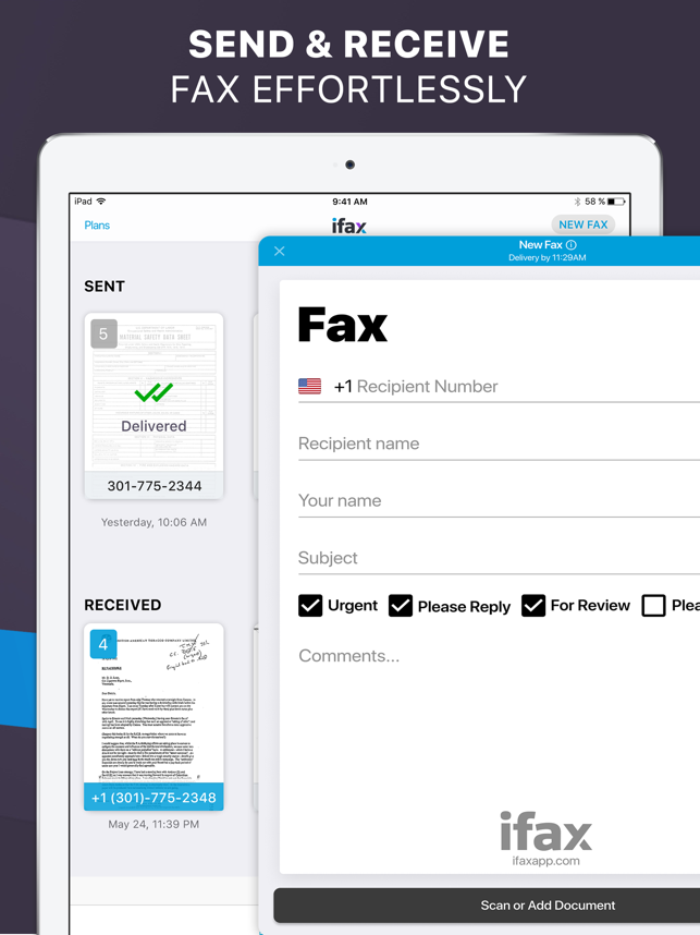 ‎iFax: Fax from Phone ad free Screenshot