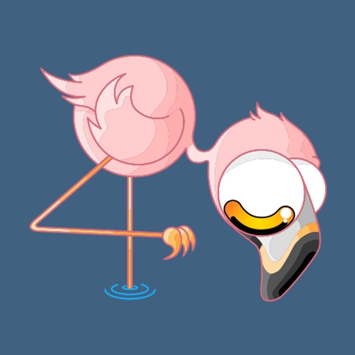 Pink Gentle Flamingo Stickers