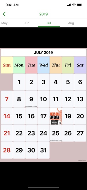 Calendar2U: S.Africa Calendar(圖5)-速報App