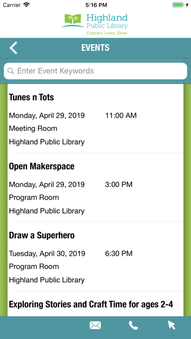 Highland Public Library screenshot 2