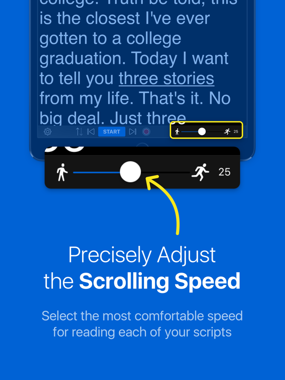 Teleprompter Lite - Speech, Script and Lyrics Mirror Prompter Pro screenshot