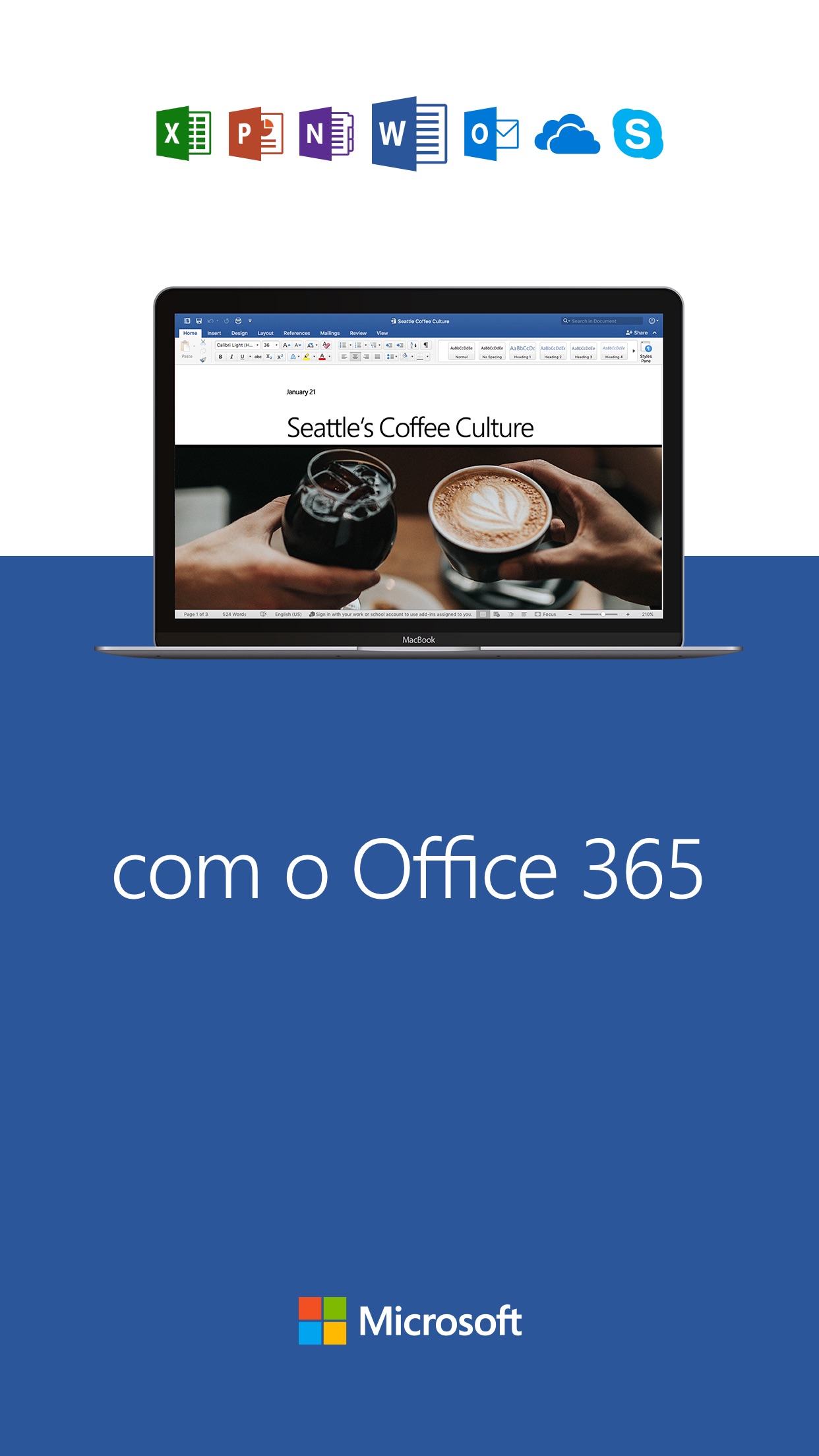 Screenshot do app Microsoft Word