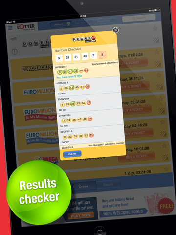 theLotter – Play Lotto on iPad - náhled