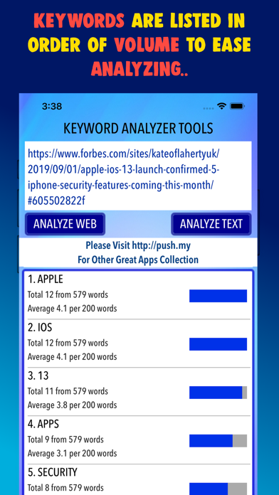 Keyword Analyzer Tools screenshot 2