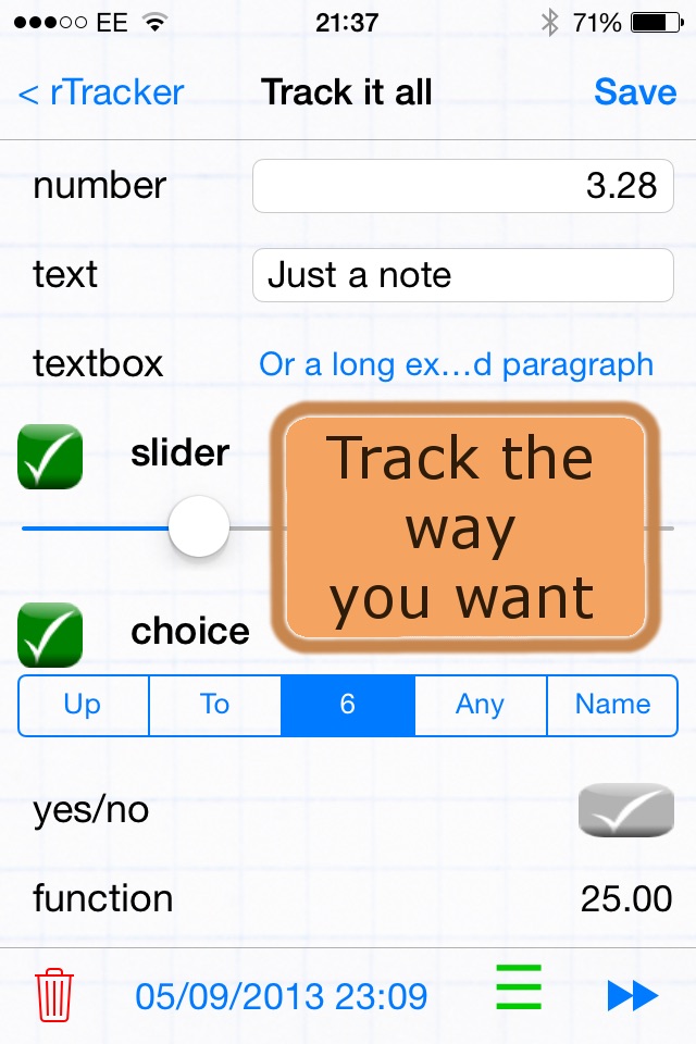rTracker: Track It Your Way screenshot 2