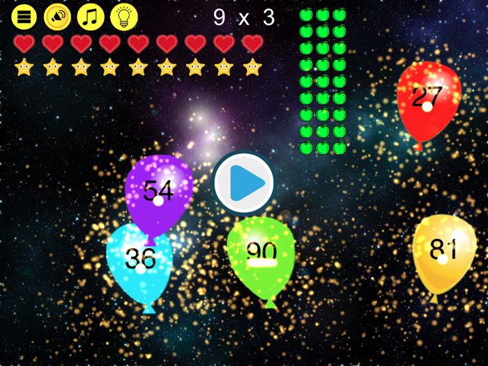 Times Tables Balloon Pop