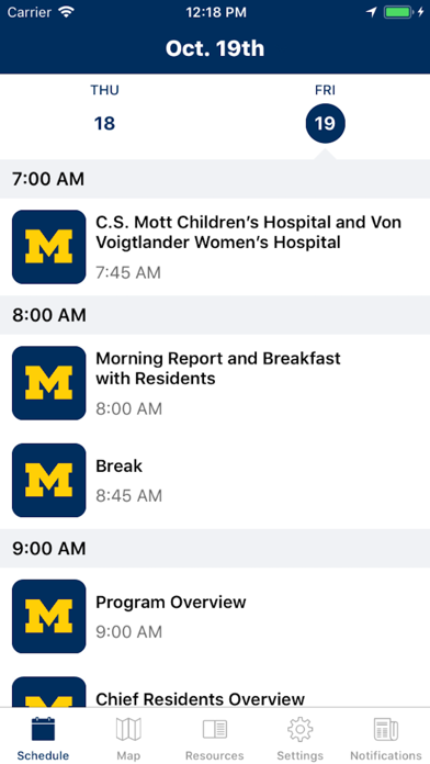 Umich Pediatrics screenshot 2