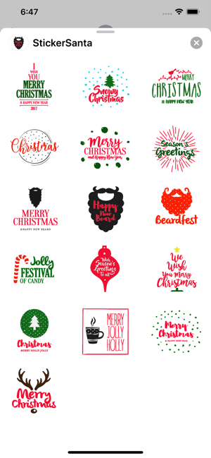 Sticker Santa - Glittered(圖1)-速報App