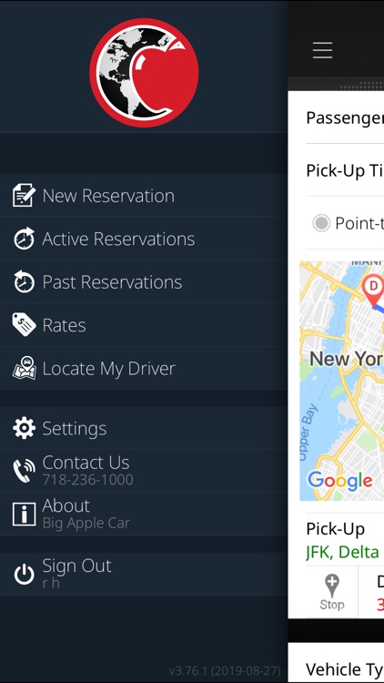 Big Apple Car Booking App