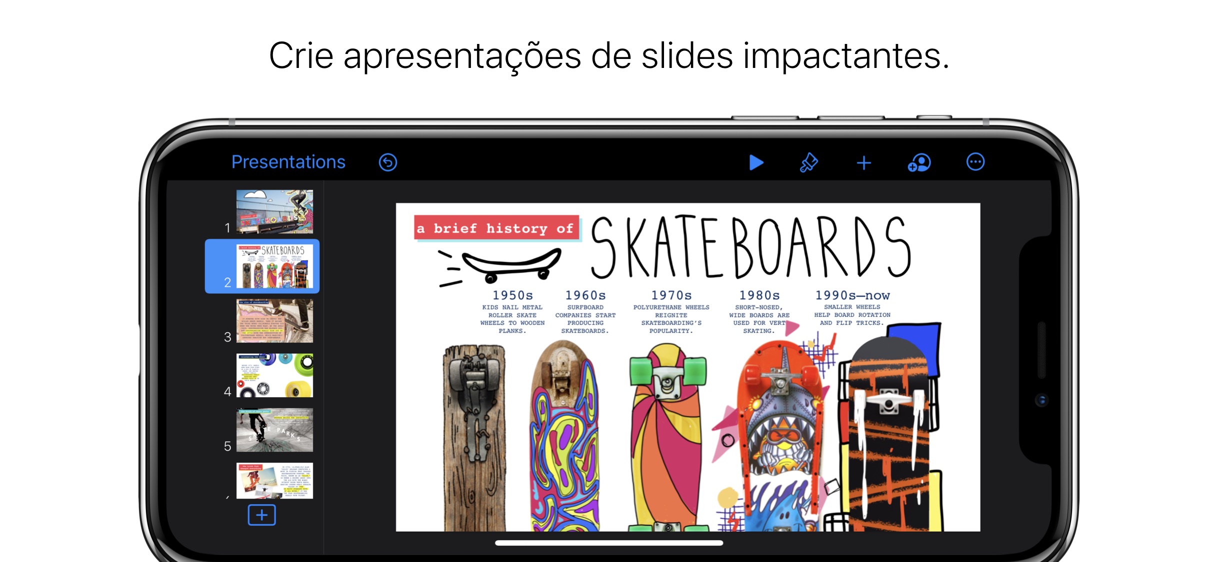 Screenshot do app Keynote