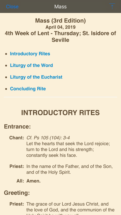 iMissal Catholic (Mass Reading, Calendar, Lectionary) Screenshot 3