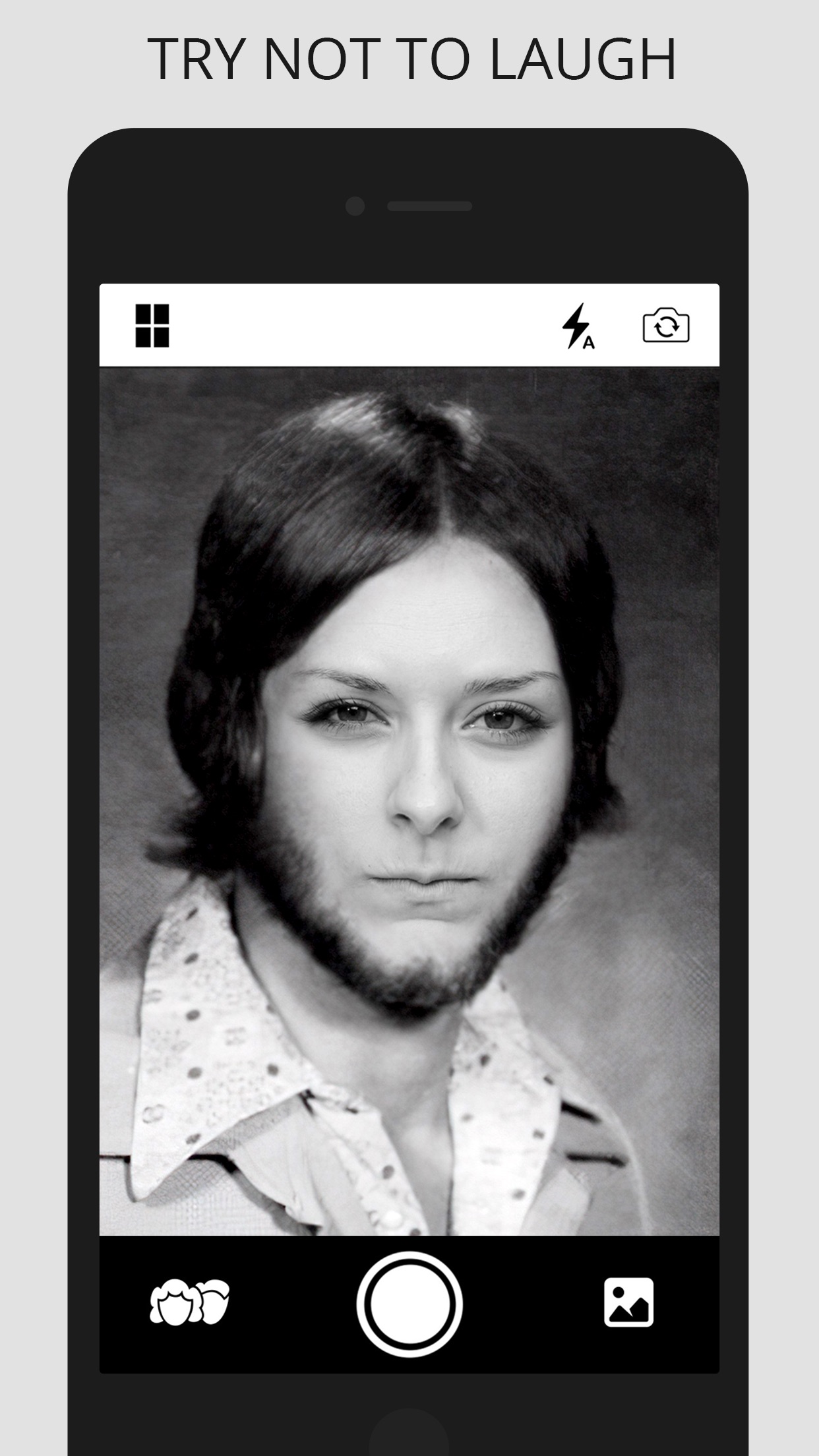Screenshot do app OldBooth
