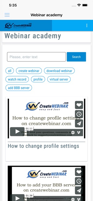 Create Webinar