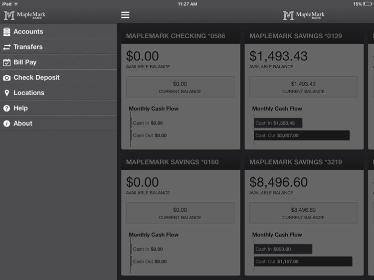 MapleMark Bank for iPad