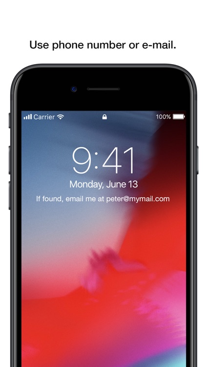 IfFound - Lock Screen number