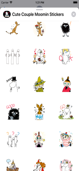 Cute Couple Moomin Stickers(圖3)-速報App