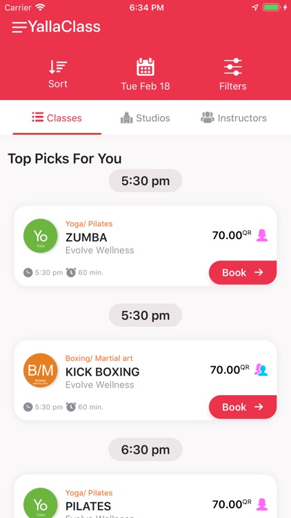 YallaClass - Fitness Guide