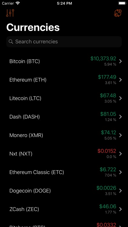 VCoin - track crypto currency