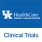 Markey Cancer Center's Clinical Trials app enables patients and clinical researchers to browse and search open clinical trials, view and share expanded clinical trial details, save clinical trials for quick reference, and to access relevant information about the Markey clinical trials program