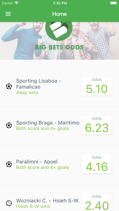 Big Bets Odds screenshot 3