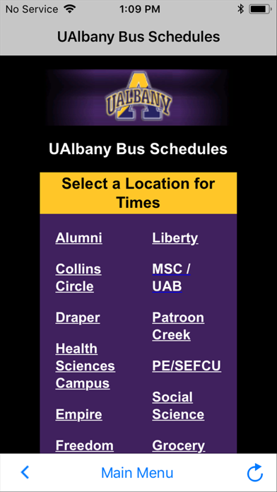 UAlbany Bus Schedules and Map screenshot 2