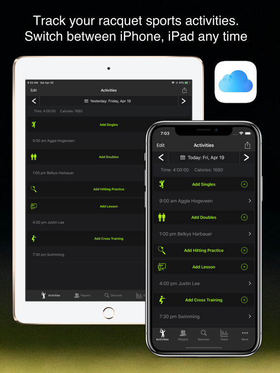 TennisKeeper - Tennis Activity, Scores, and Steps Tracker screenshot