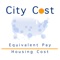 The app provides and compares the cost of living across 300+ metropolitan areas across the U