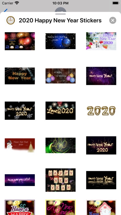 2020 Happy New Year Stickers