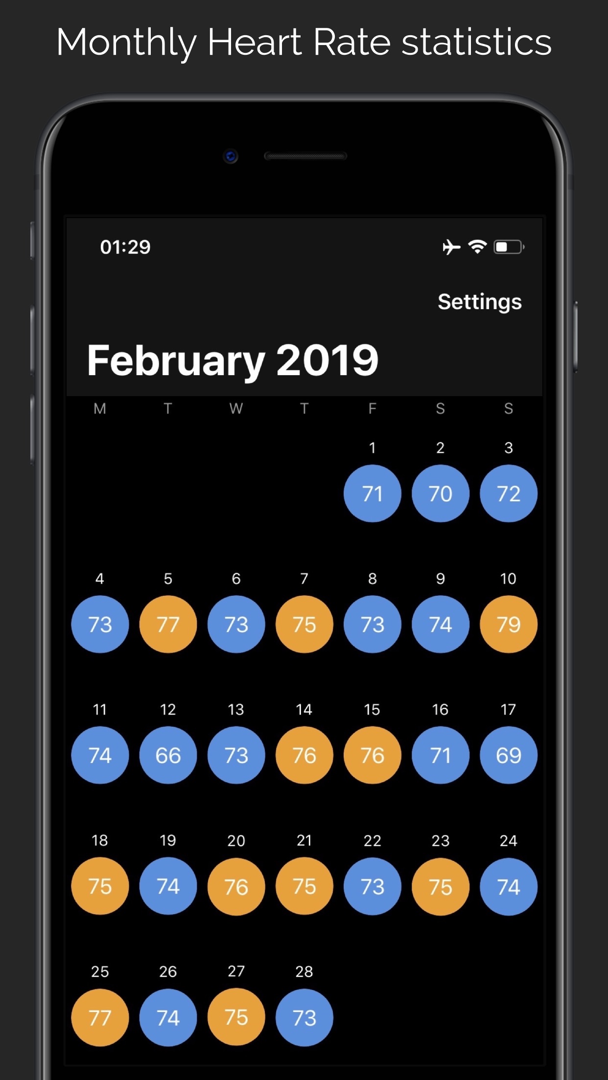 Screenshot do app CardioBot - Heart Rate Tracker