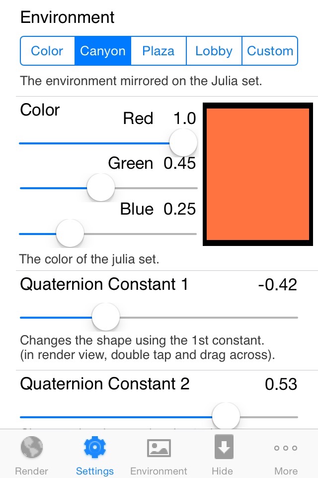 Quaternion Julia Raytracer screenshot 3