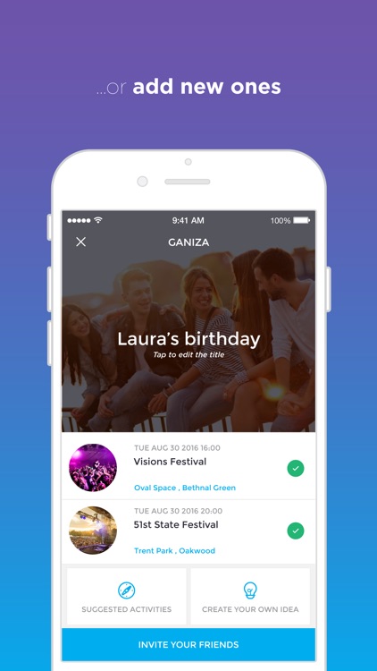 Ganiza - Easy Social Planning