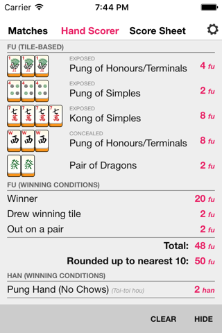 Mahjong Helper & Calculator screenshot 2
