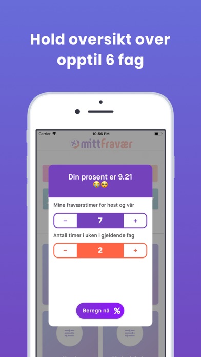 MittFravær - Beregn fravær screenshot 2