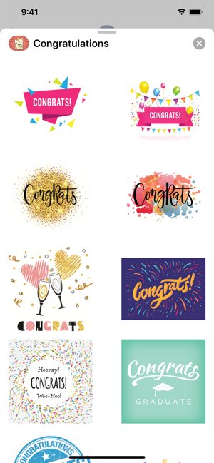 Congratulations Stickers