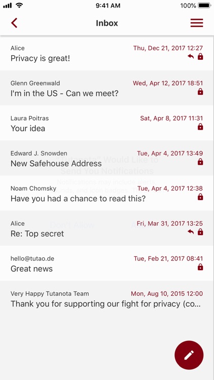Tutanota screenshot-0