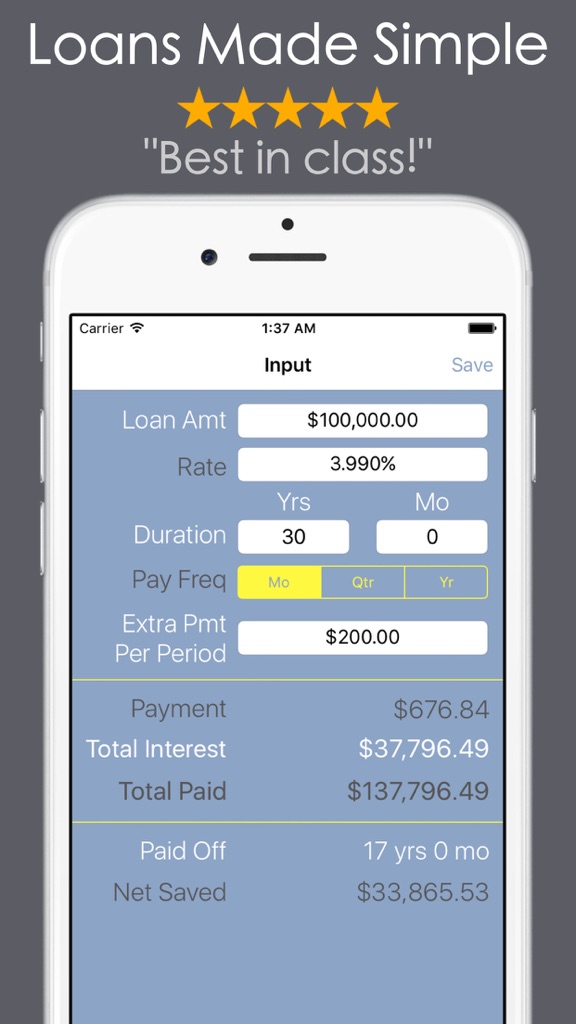 【图】Loan Calculator PRO – Mortgage(截图1)