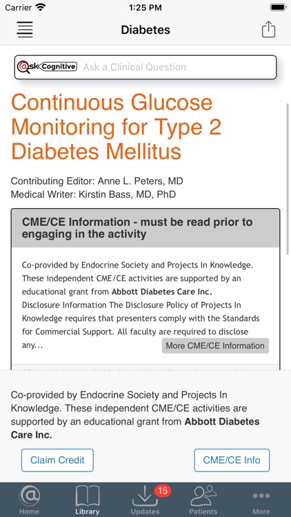 Diabetes @Point of Care™