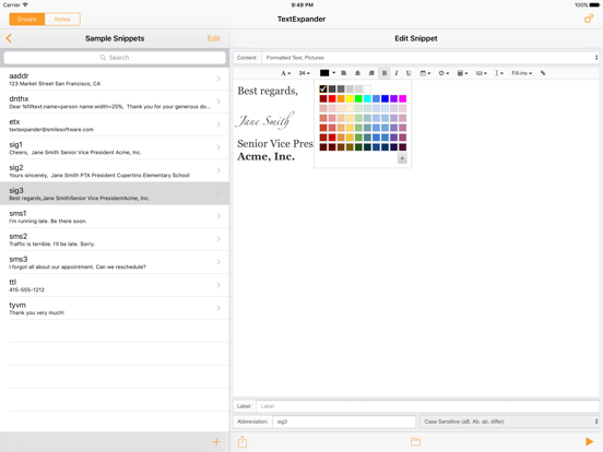 Screenshot #6 pour TextExpander + Keyboard