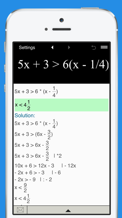 Linear Inequality Calculator - solving linear inequalities in one variable Screenshot 3