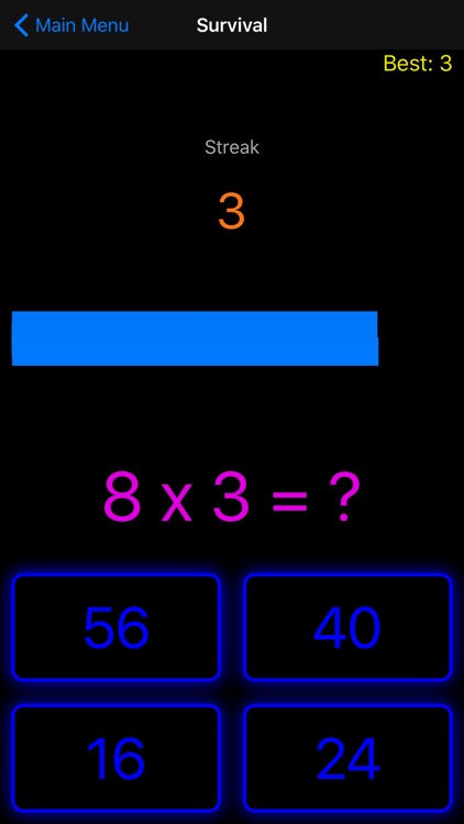 Neon Times Tables