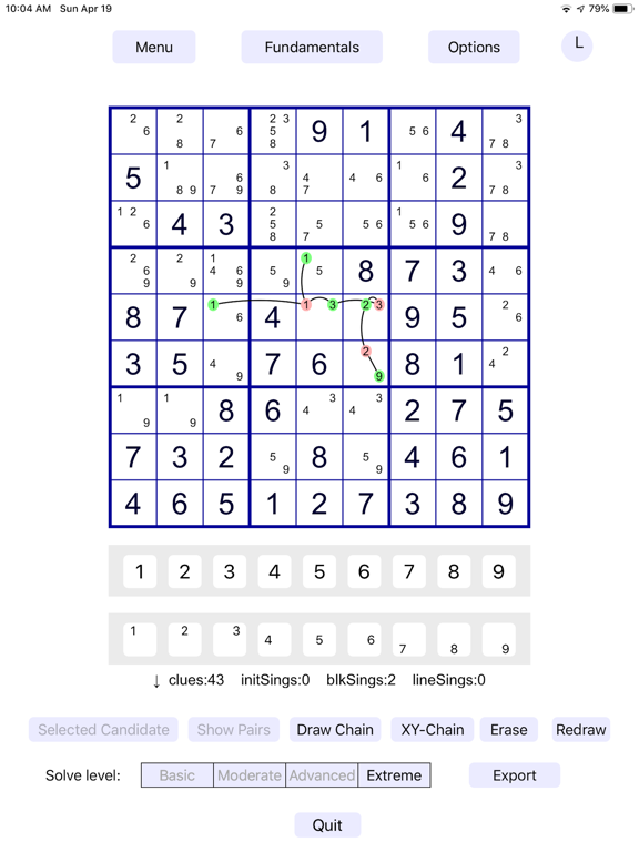 Sudoku Fundamentals screenshot