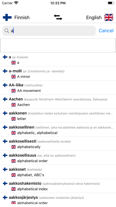 Finnish-English Dictionary screenshot 4