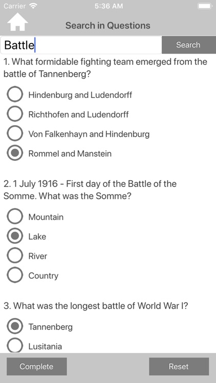 World War 1 Quizzes screenshot-5