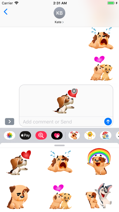 Hey Puppy! Cute Love Sticker screenshot 3