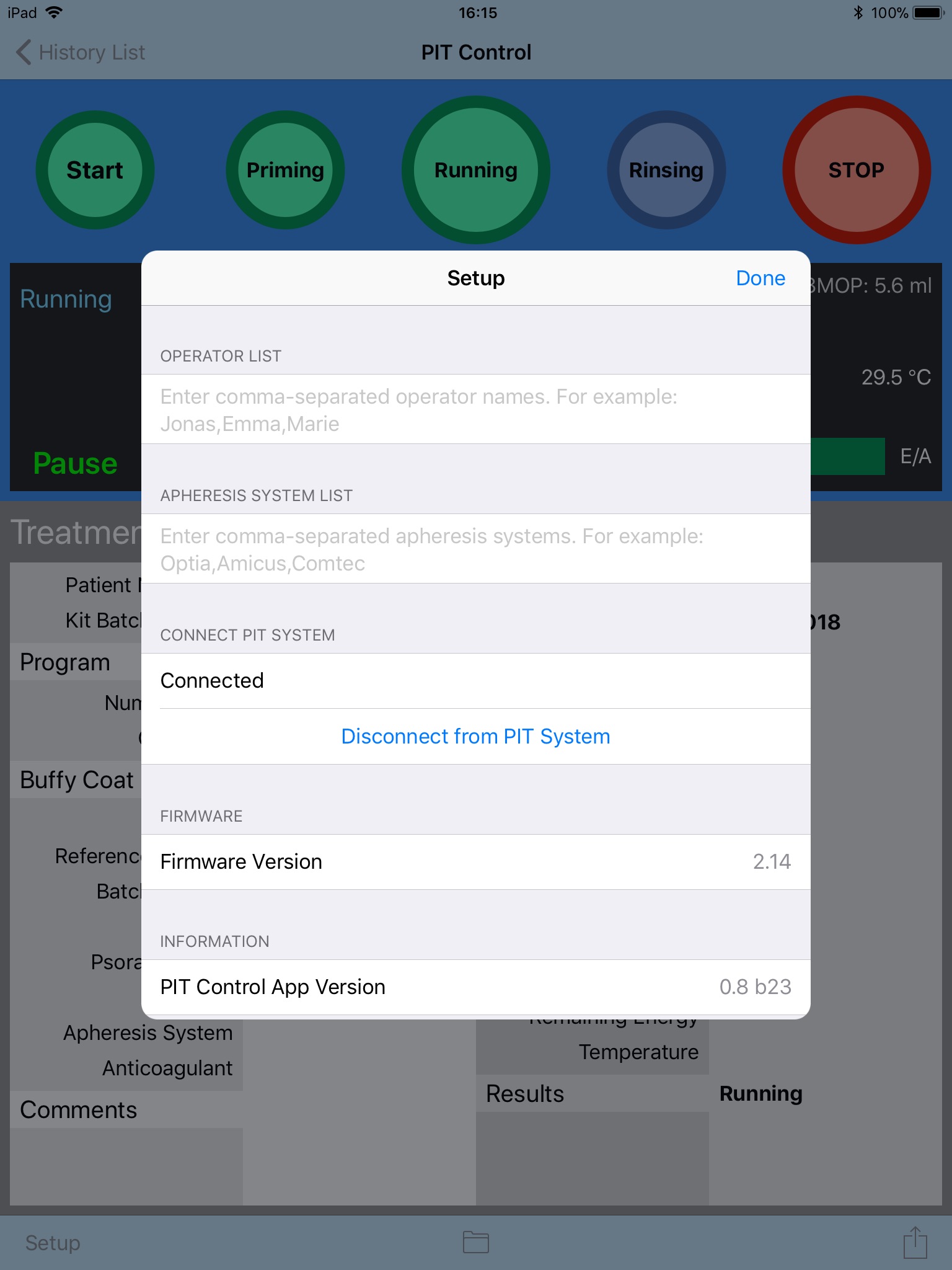 PIT Control screenshot 2