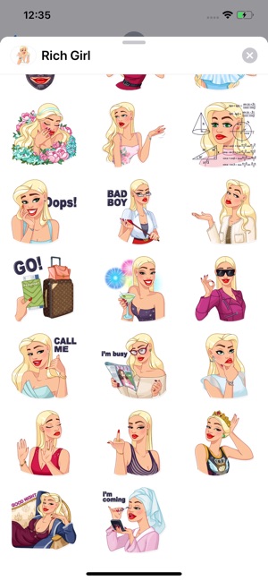 Rich Girl Sticker Pack(圖2)-速報App