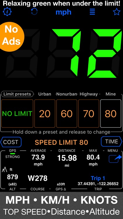 Speedometer 55 GPS Speed & HUD
